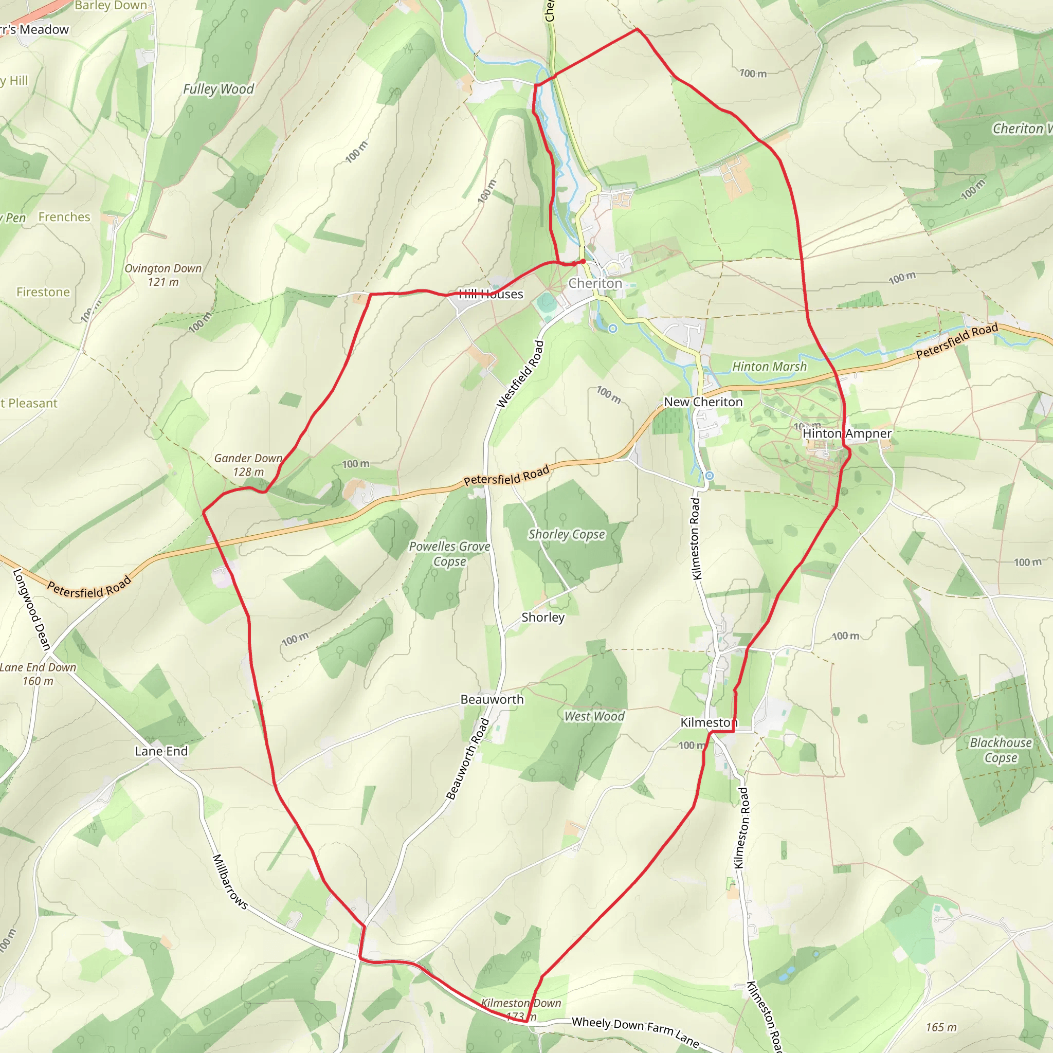 Cheriton Walk mobile static map
