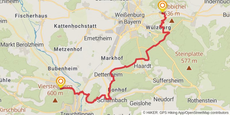 Frankenweg stage 23 Map