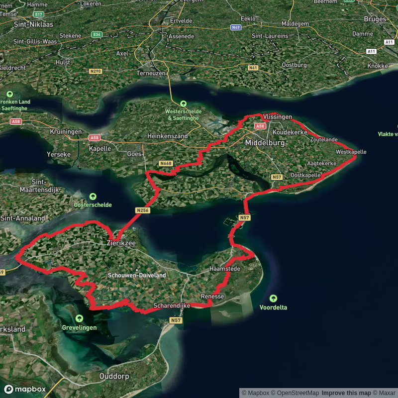 Zeeland Bridge, Europapad West, Zwanenburg, Strand Zoutelande and Schelpweg Loop