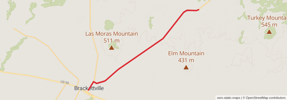 American Perimeter Trail - Texas Primary stage 52 Map