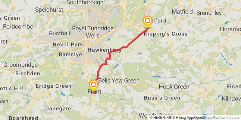 Tunbridge Wells Circular Walk stage 3 Map