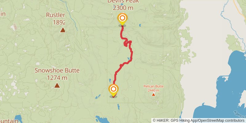 Sky Lakes Traverse stage 2 Map