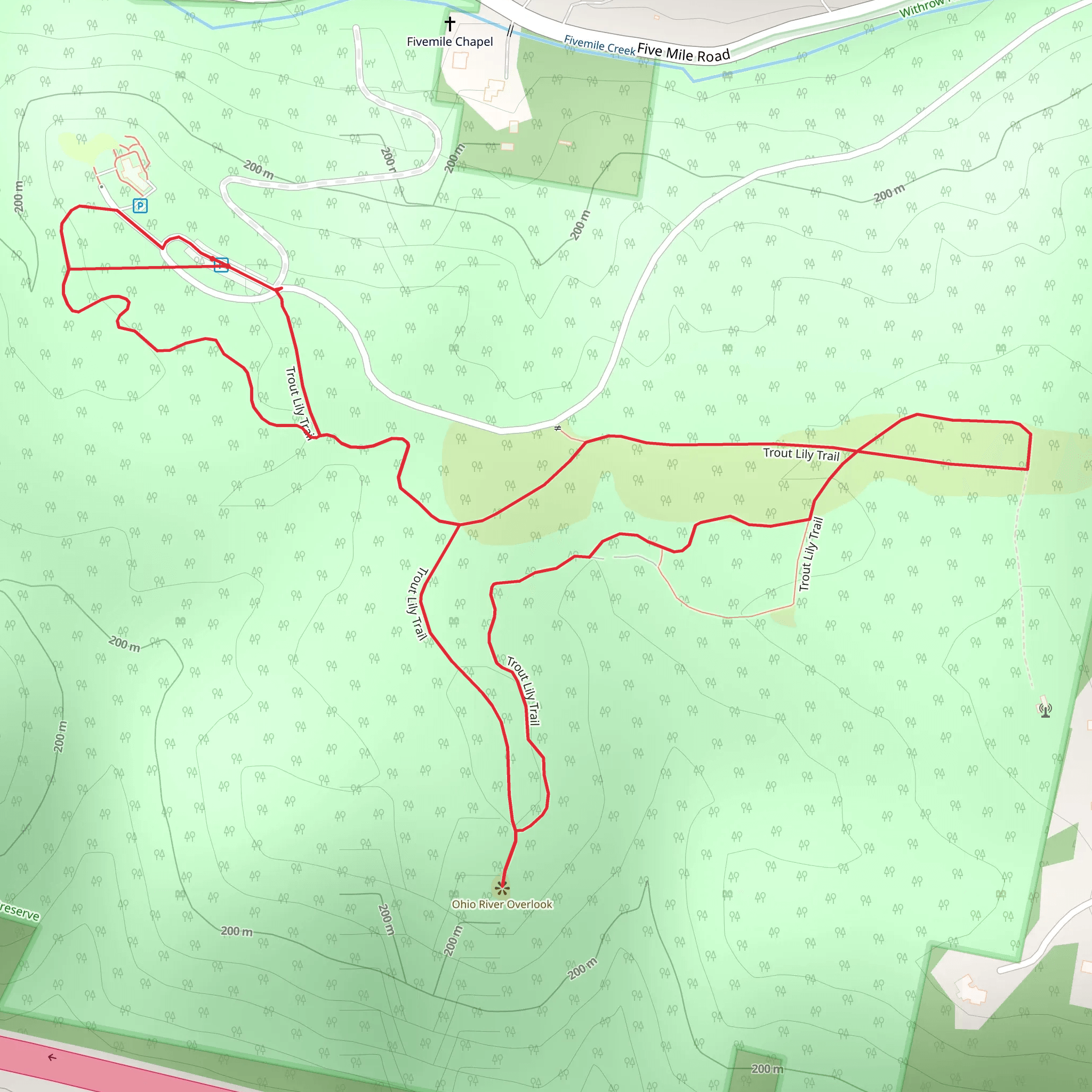 Trout Lily Loop Trail mobile static map