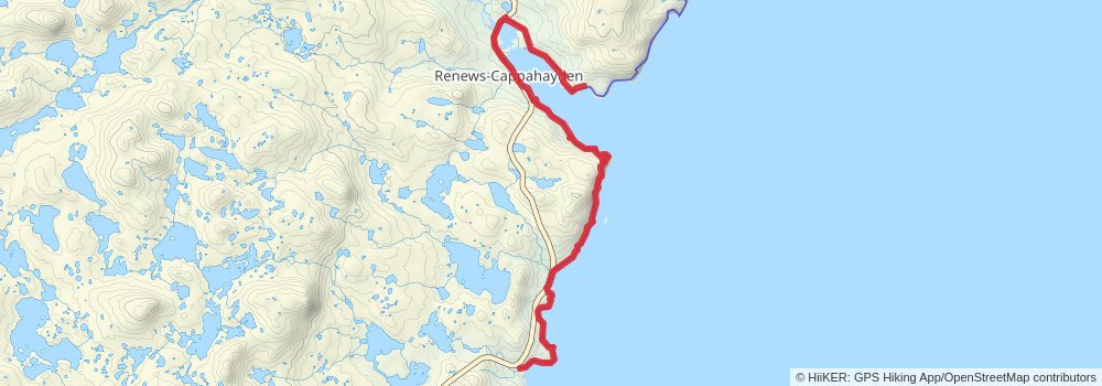 East Coast Trail stage 19 Map