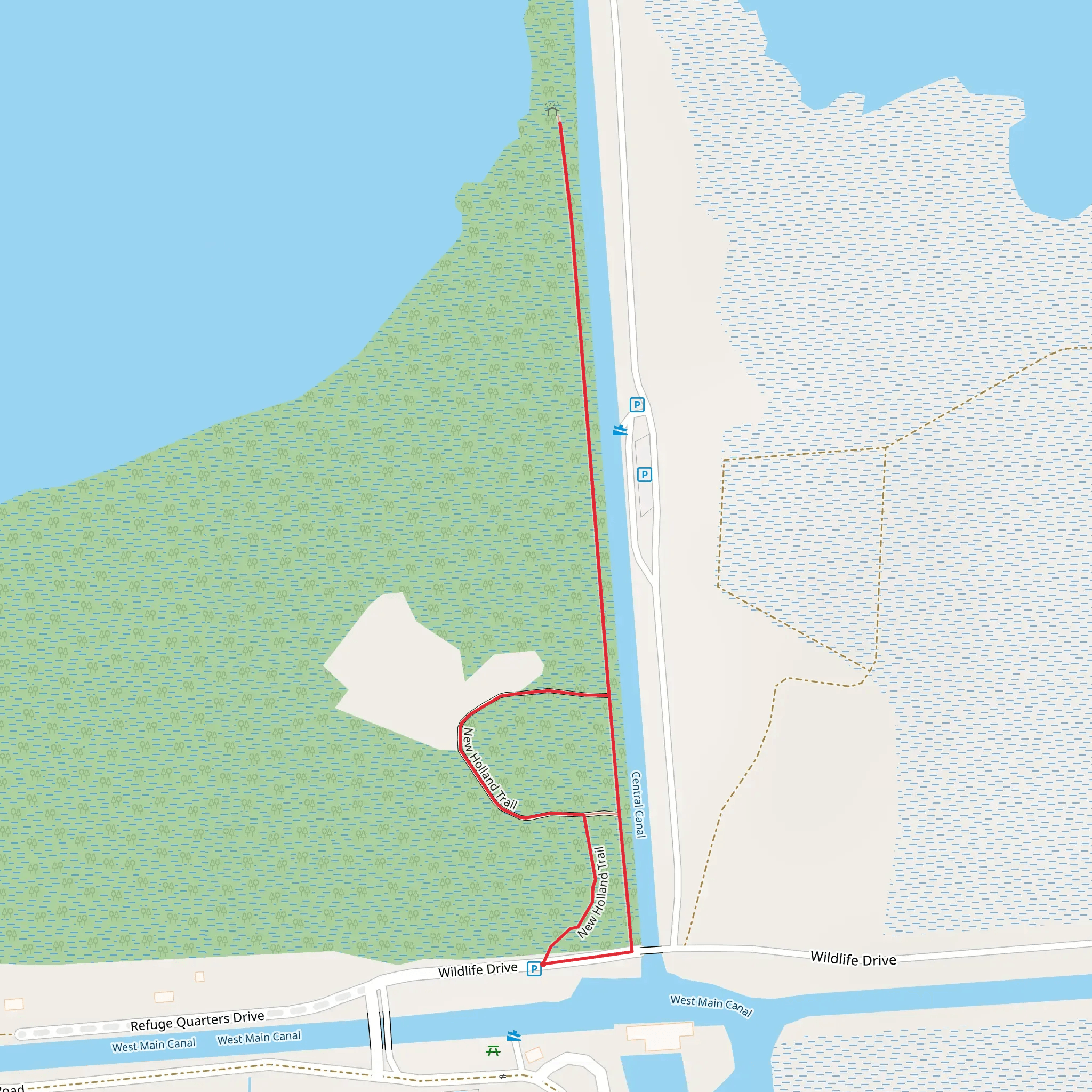 New Holland Trail mobile static map