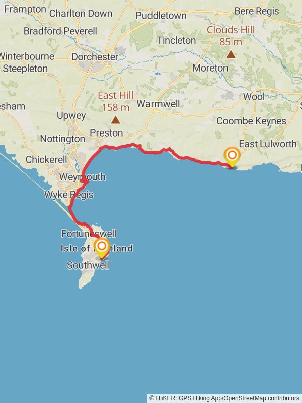 England Coast Paths - Southwest S mobile static map