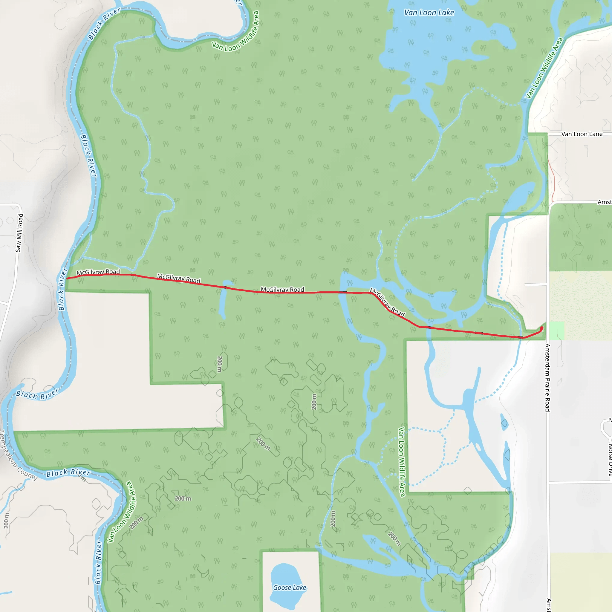 McGilvray Road mobile static map