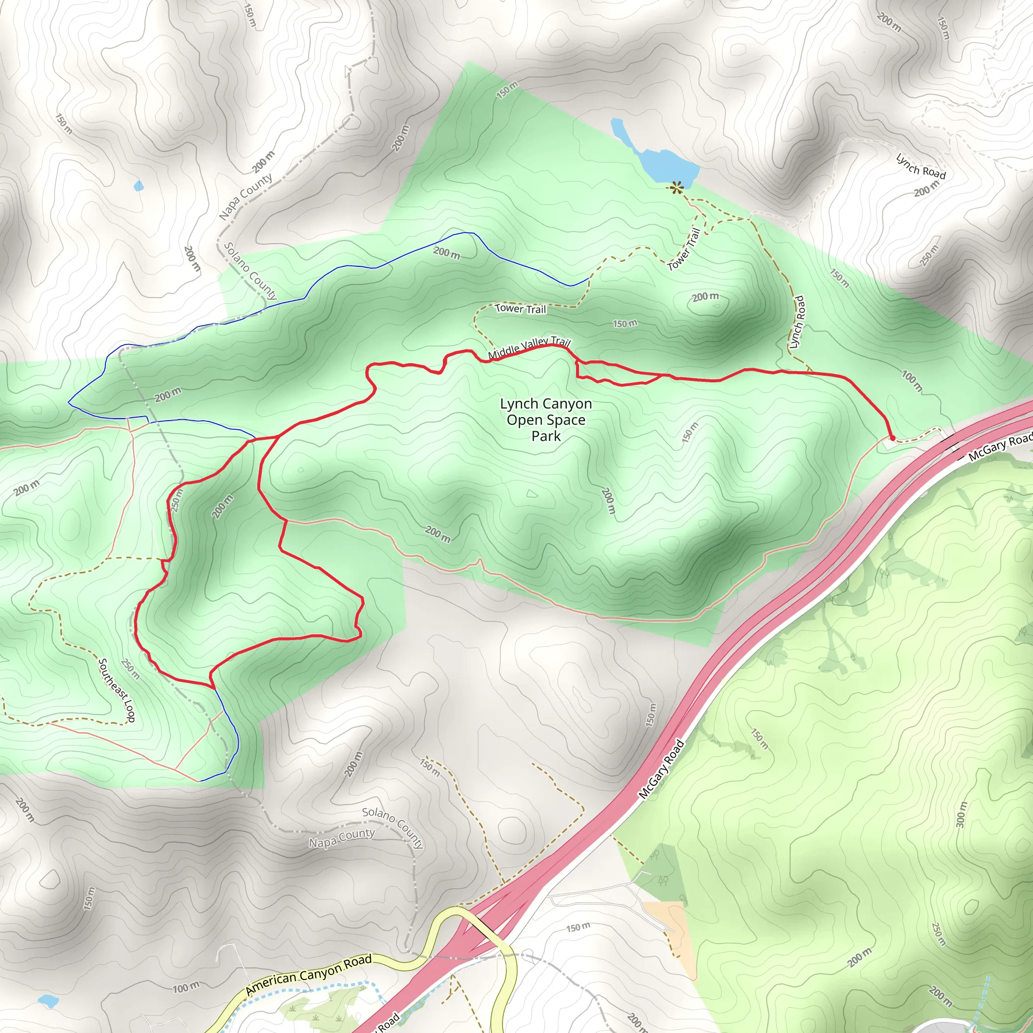 Kestrel and Prarie Ridge Loop Trail mobile static map