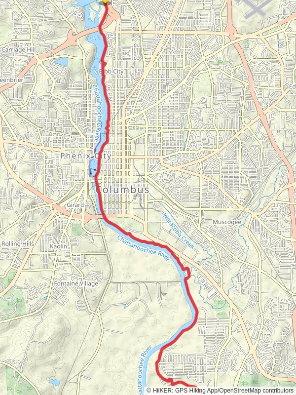 Chattahoochee RiverWalk from North End Chattahoochee Riverwalk