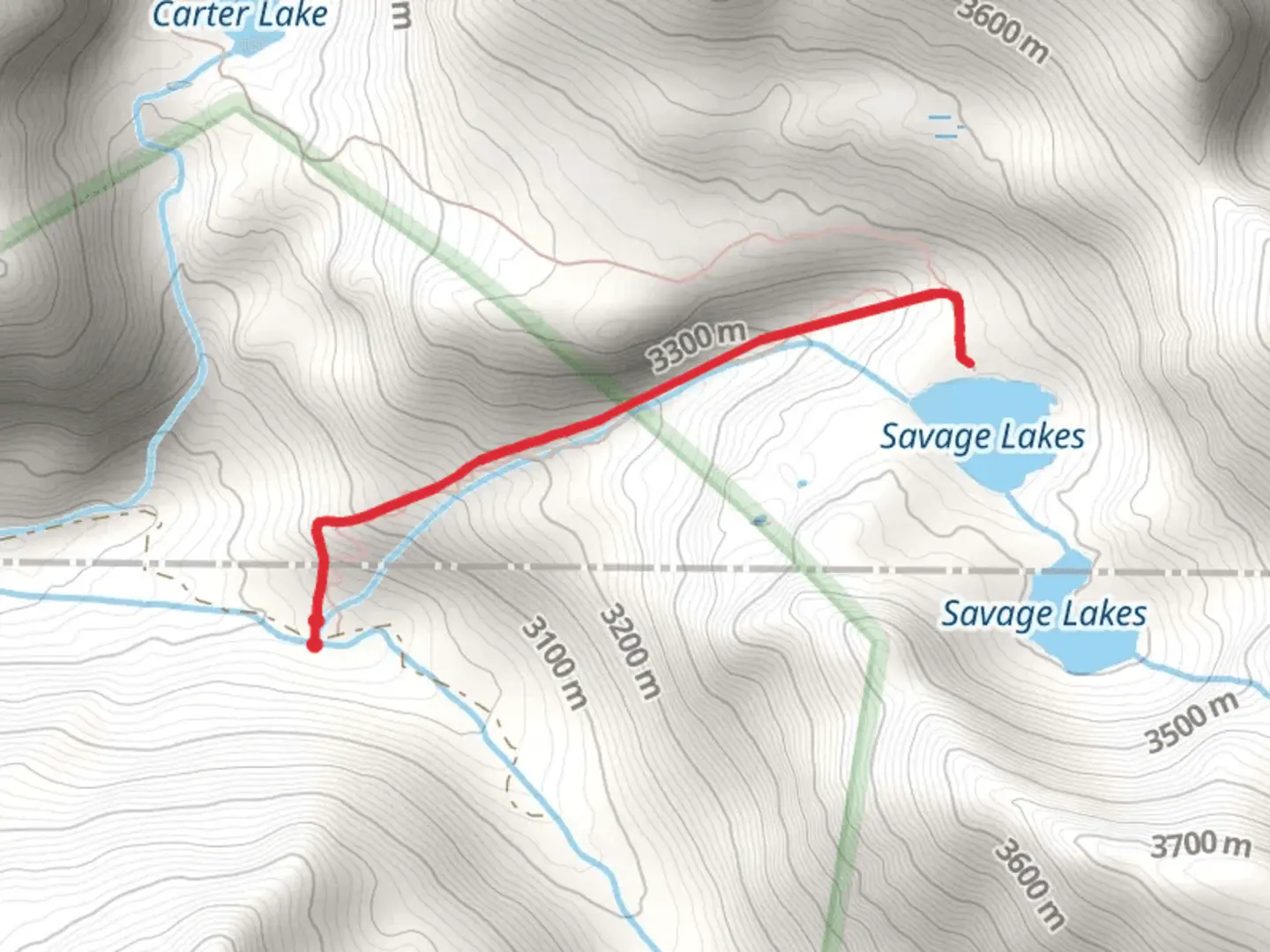 An image depicting the trail Savage Lakes Trail and its surrounding area.