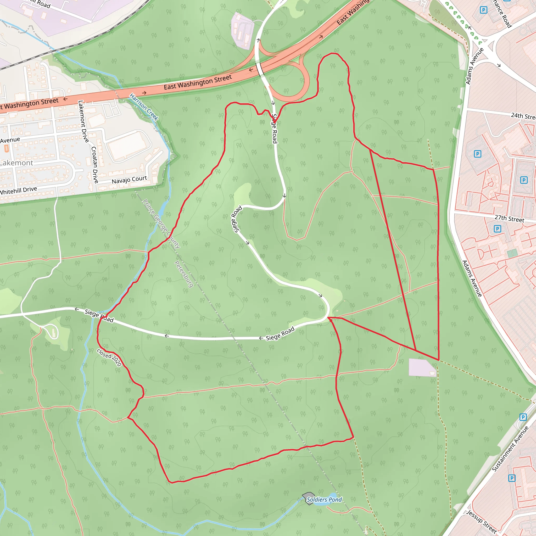 Siege Road Loop mobile static map