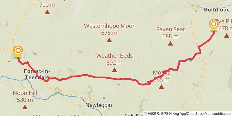 Lake to Lake Walk stage 5 Map