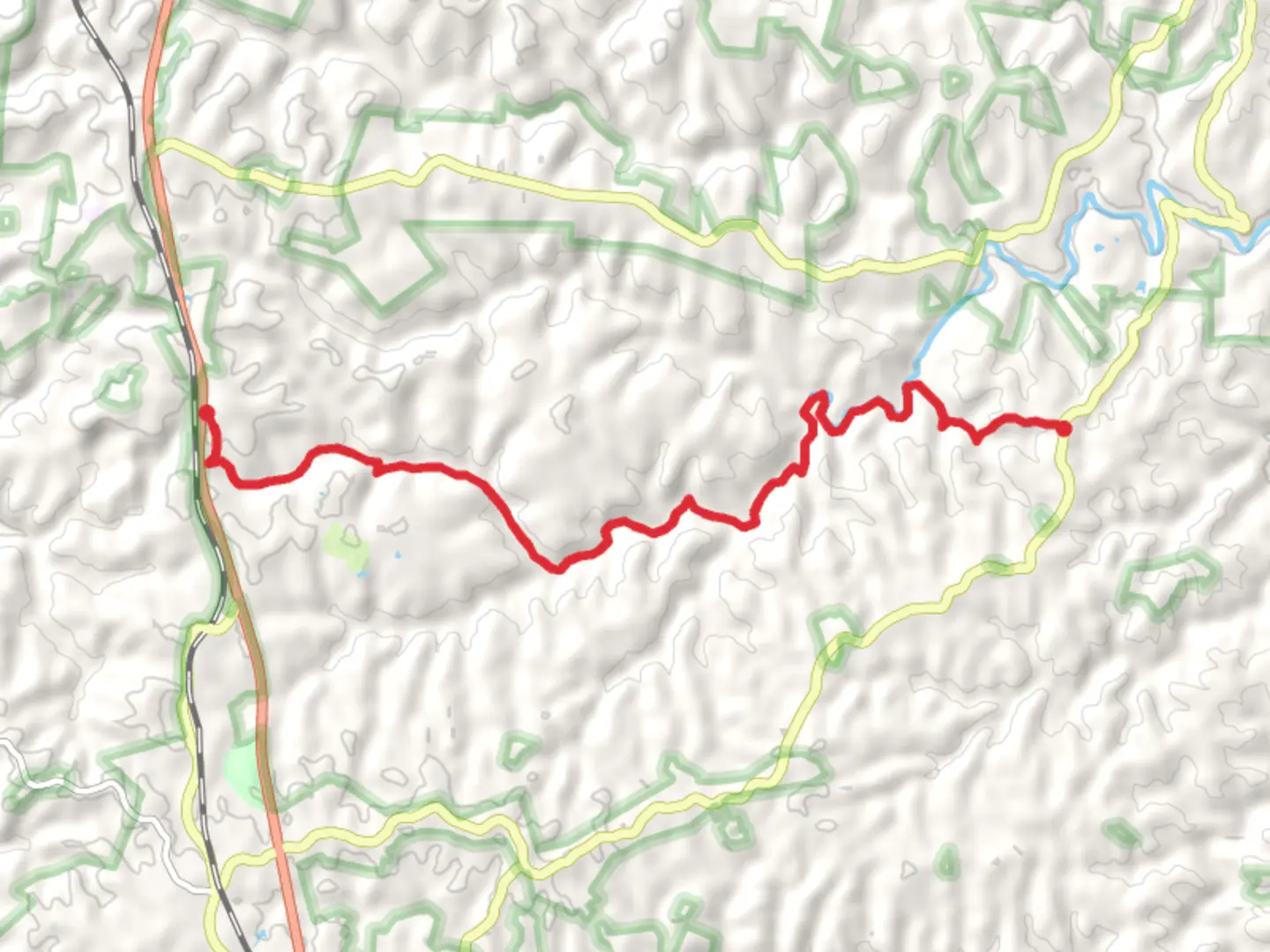 An image depicting the trail Sheltowee Trace Trail Point to Point and its surrounding area.