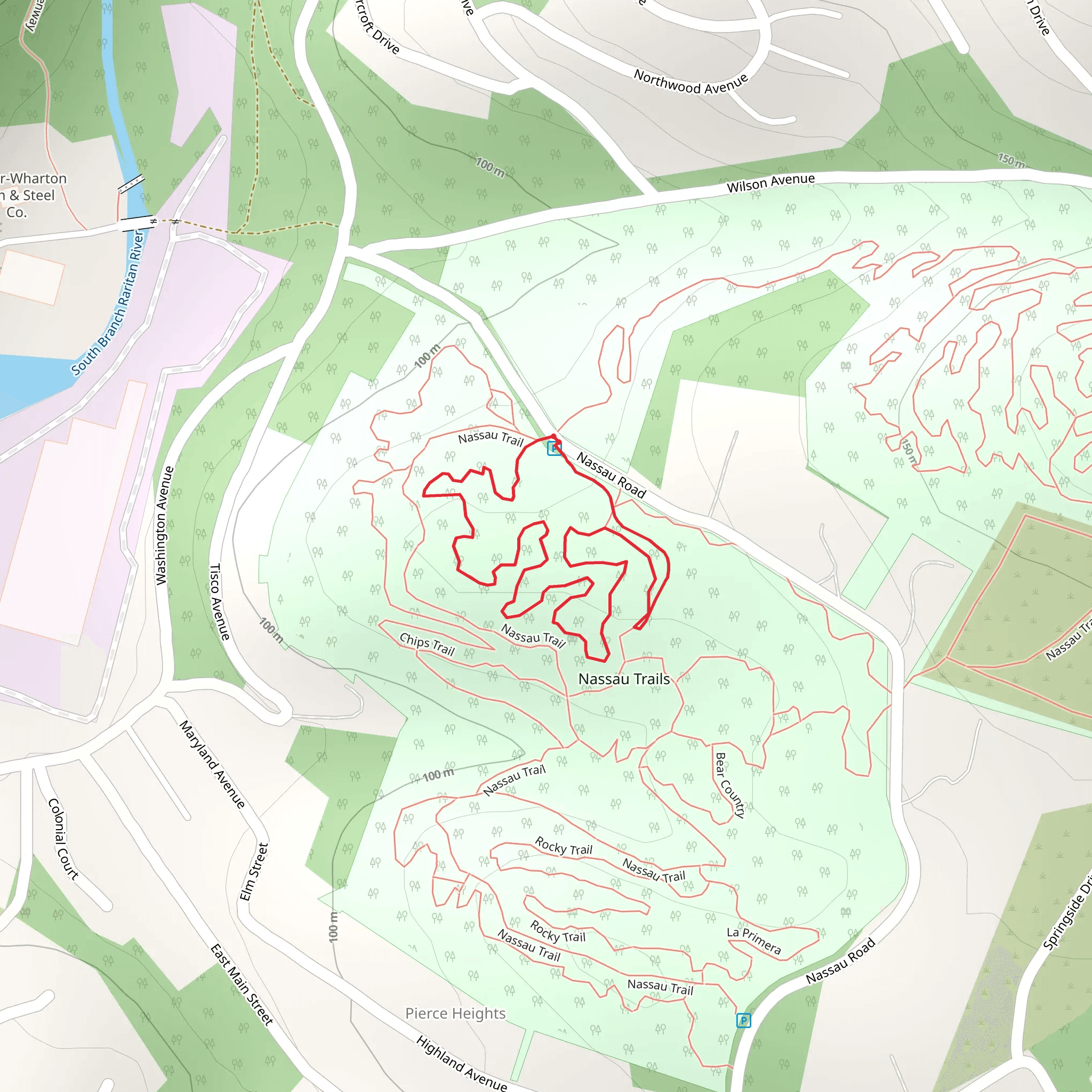 Nassau Road Loop mobile static map