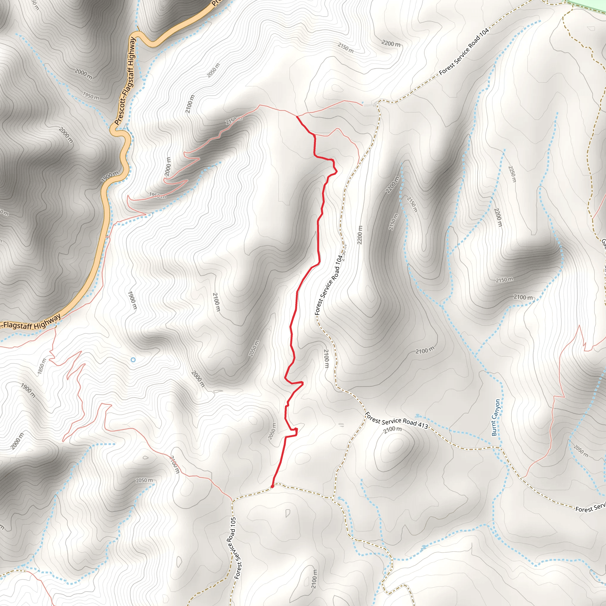 Yeager Cabin Trail mobile static map