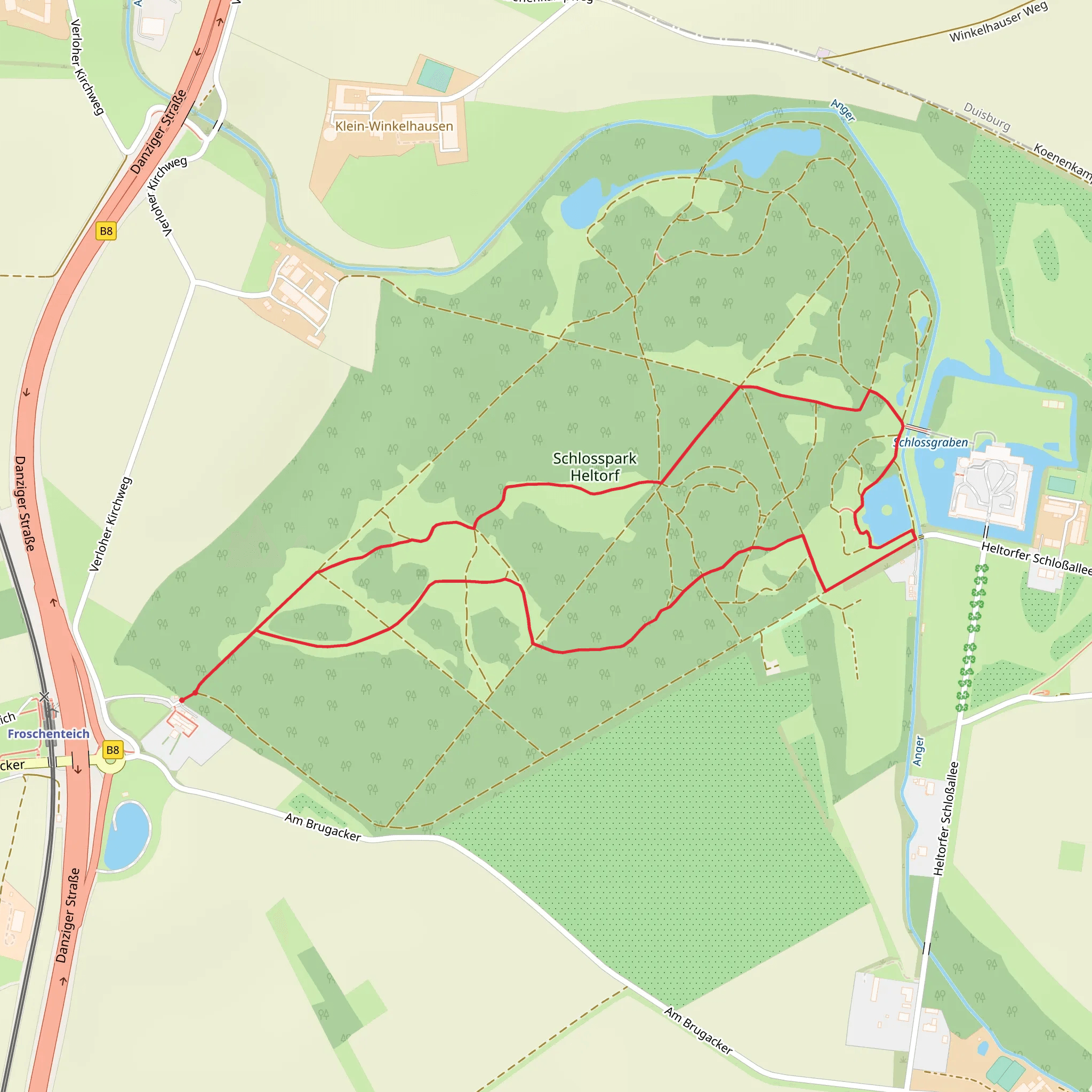 Schlosspark Heltorf Loop mobile static map