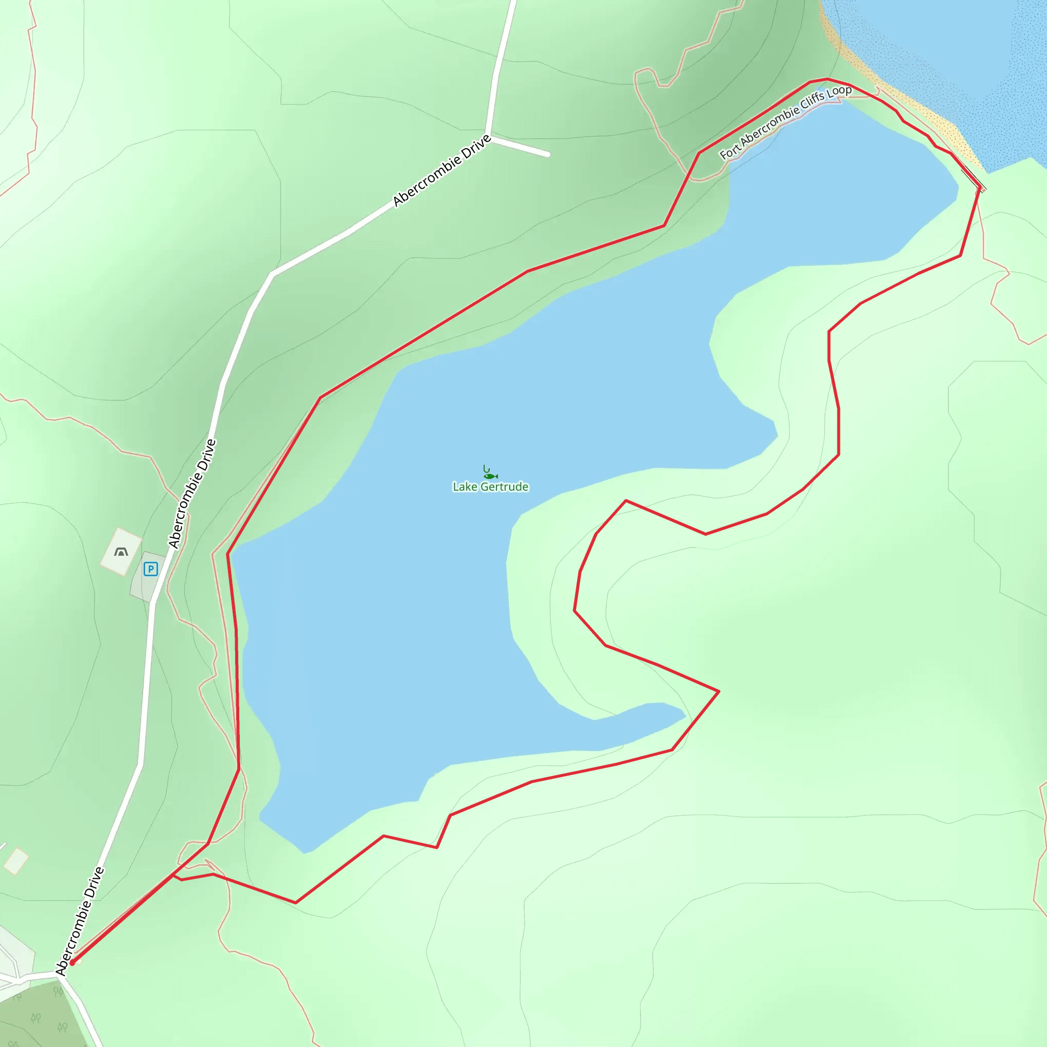 Lake Gertrude Loop mobile static map