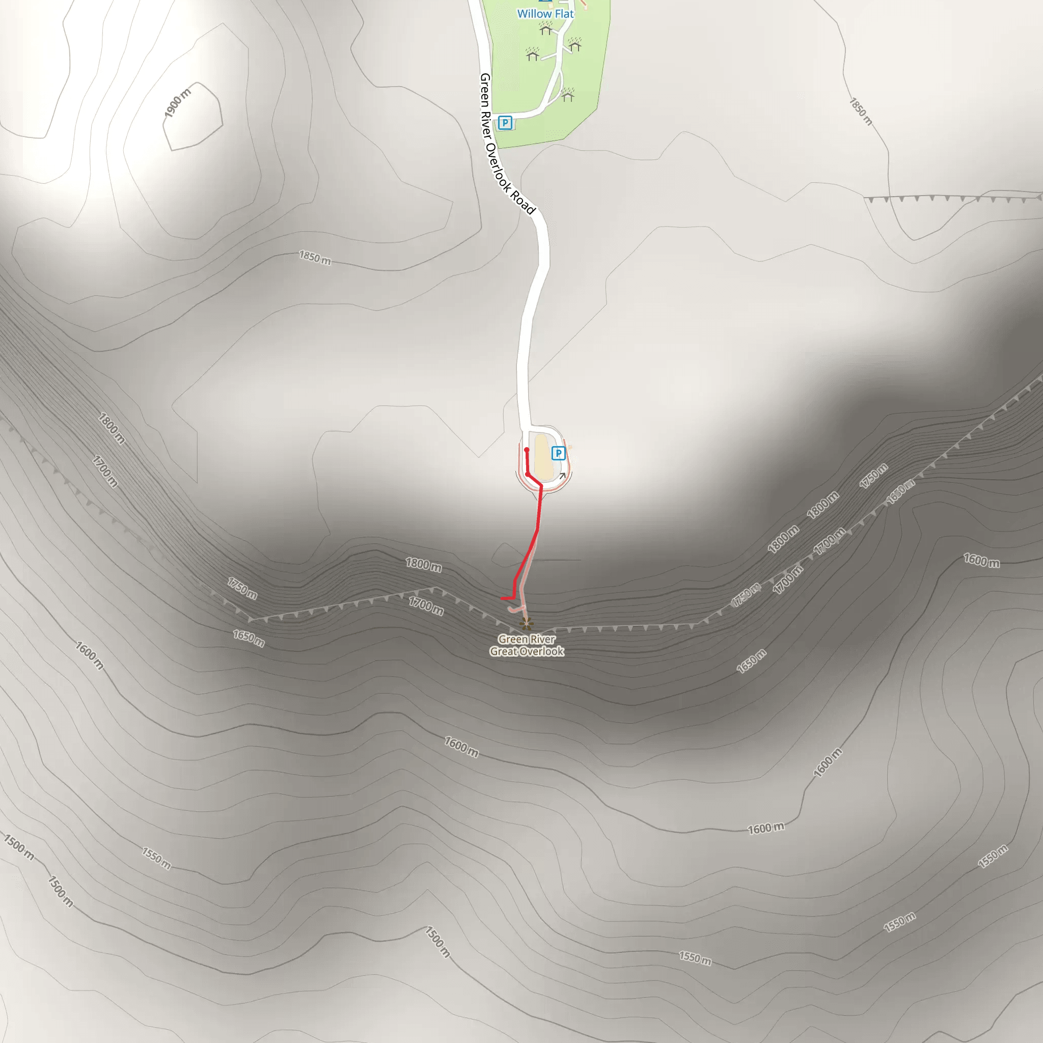Green River Overlook mobile static map
