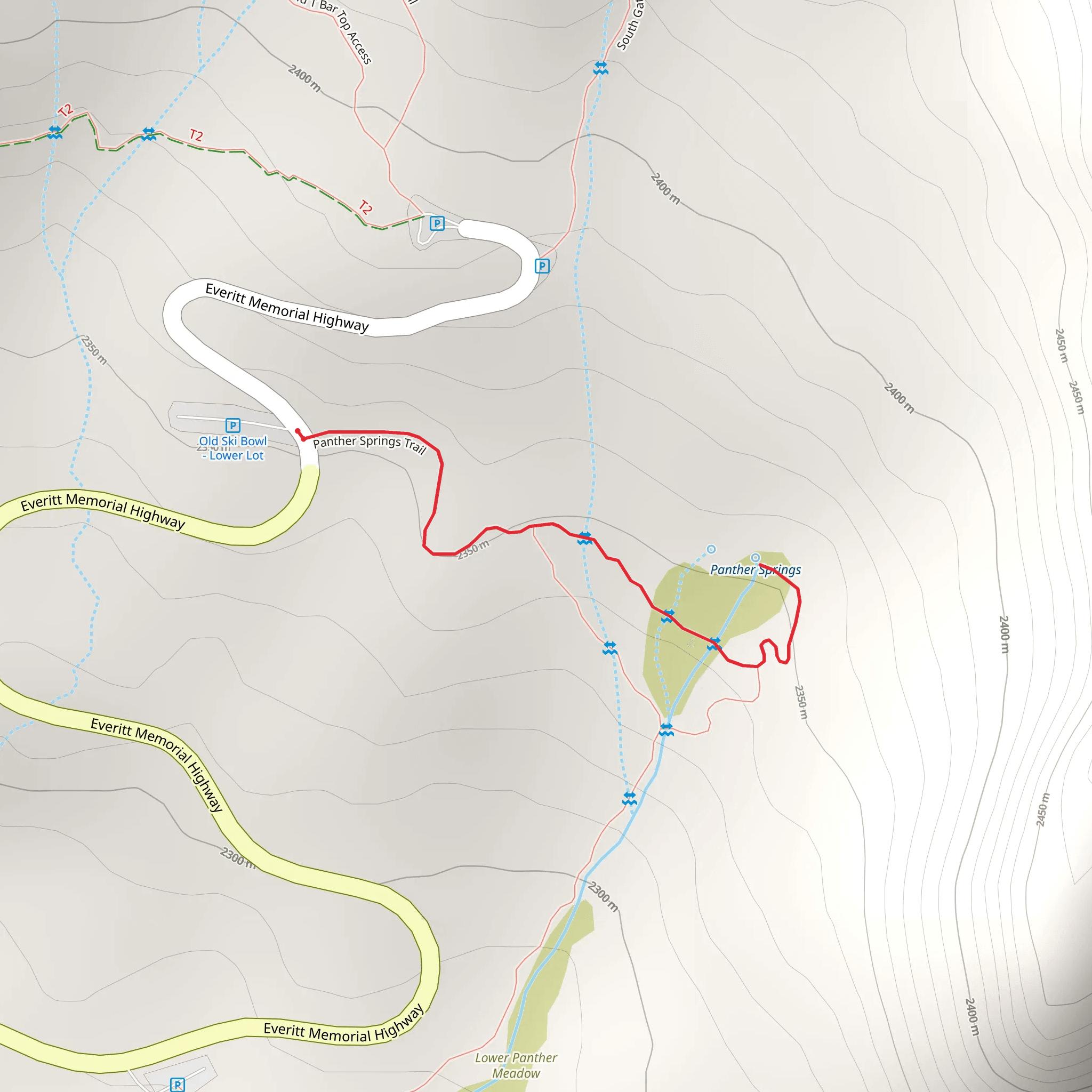Panther Spring Trail mobile static map