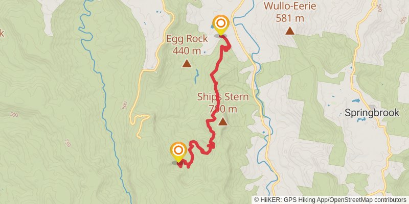 Gold Coast Hinterland Great Walk alt 2 Map