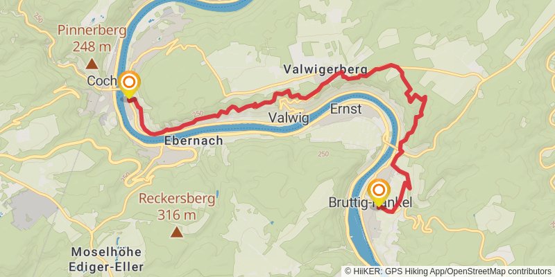 Moselsteig stage 17 Map