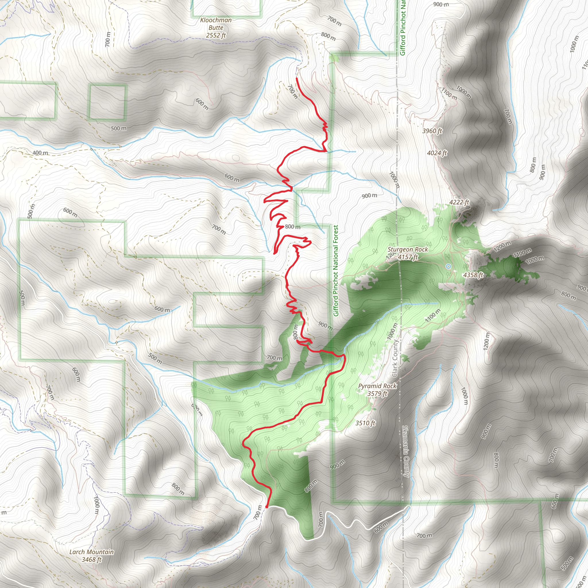 Tarbell Trail - Short mobile static map