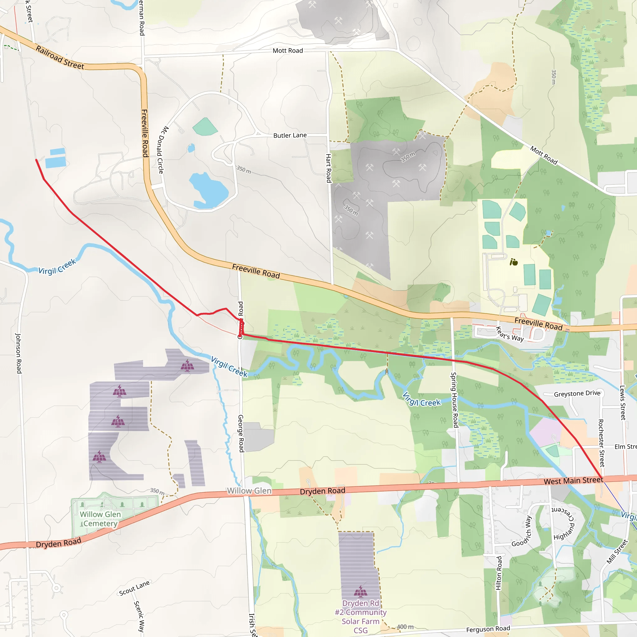 Dryden Rail Trail mobile static map