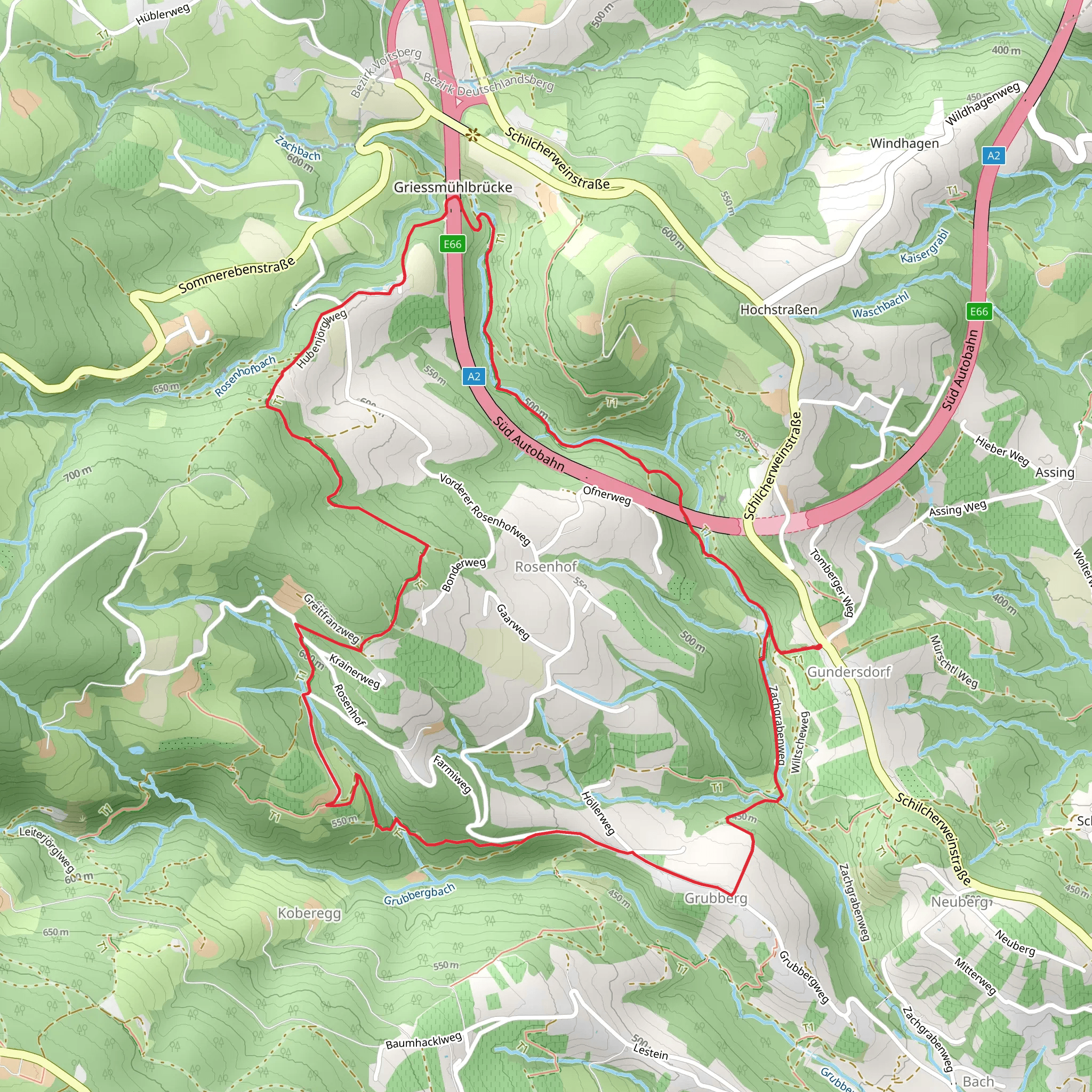 Gundersdorf - Grubberg Loop Trail mobile static map