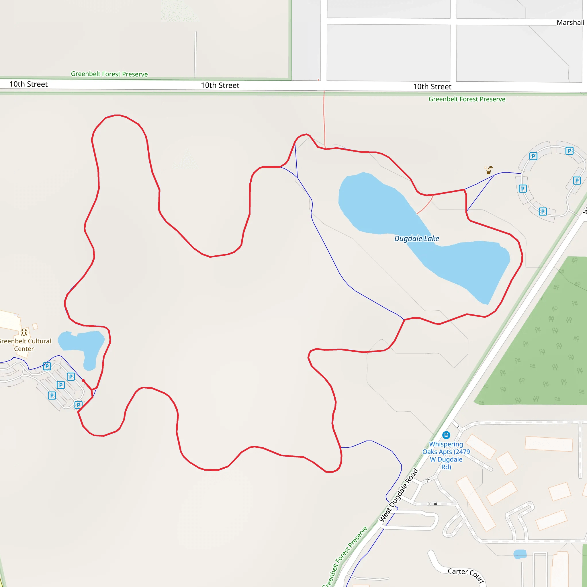 Dugdale Lake Loop mobile static map