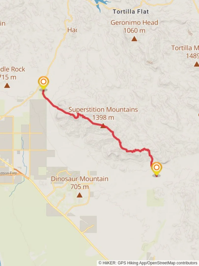 The Flatiron, Superstition Mountains and Superstition Peak Pinal