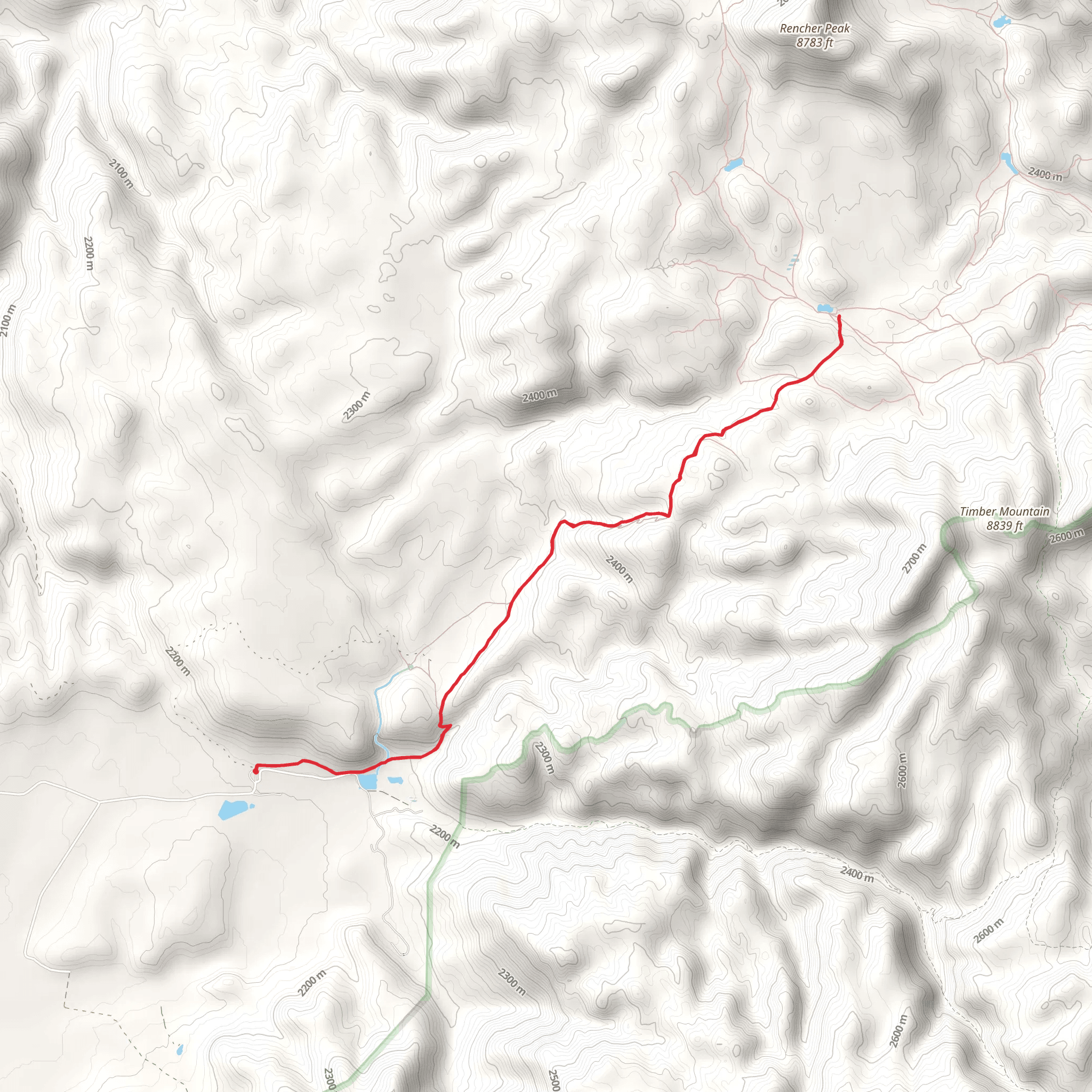 White Rocks Trail mobile static map