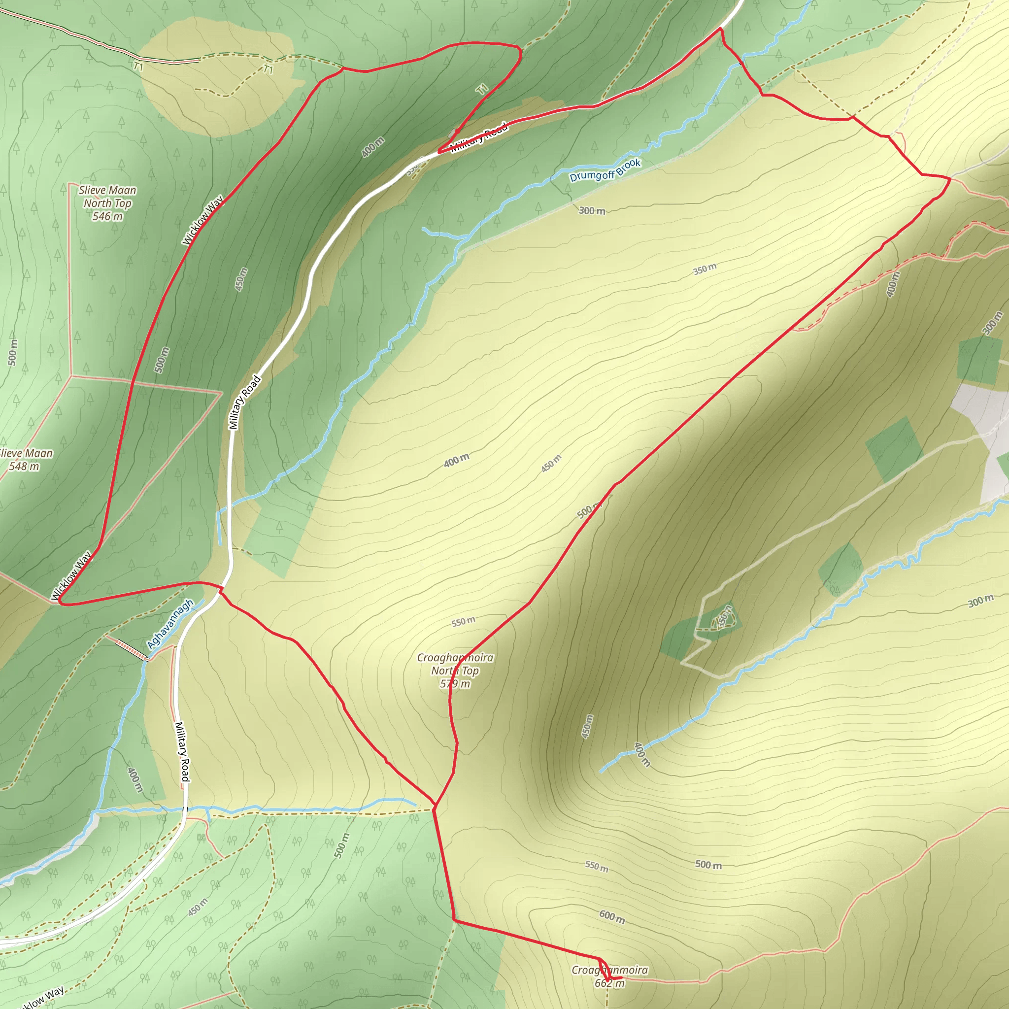 Croaghanmoira Mountain Loop mobile static map