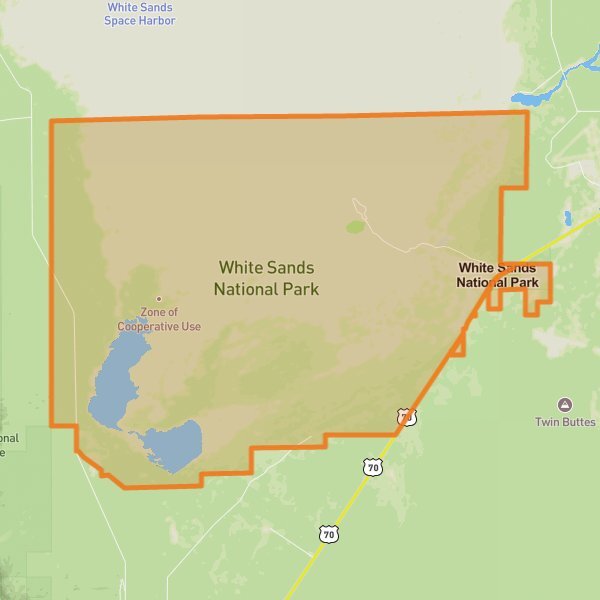 White Sands National Park mobile static map