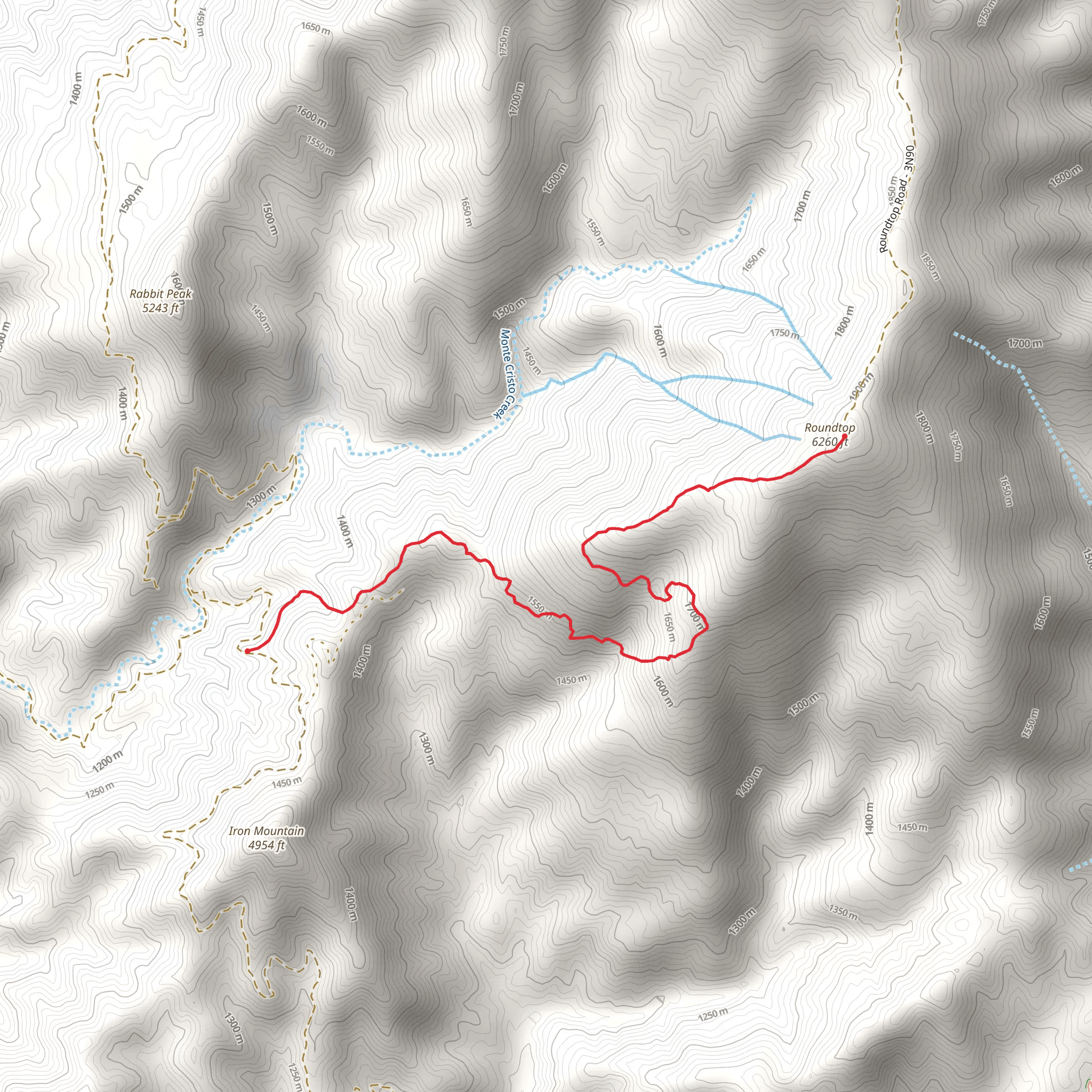 Monte Cristo Trail mobile static map