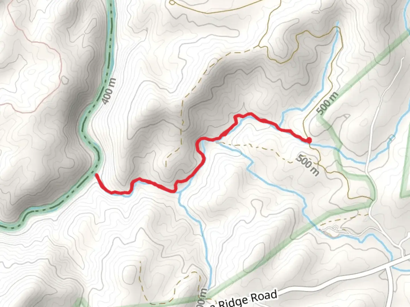 An image depicting the trail Chattooga River via North Fork Fall Creekack and its surrounding area.