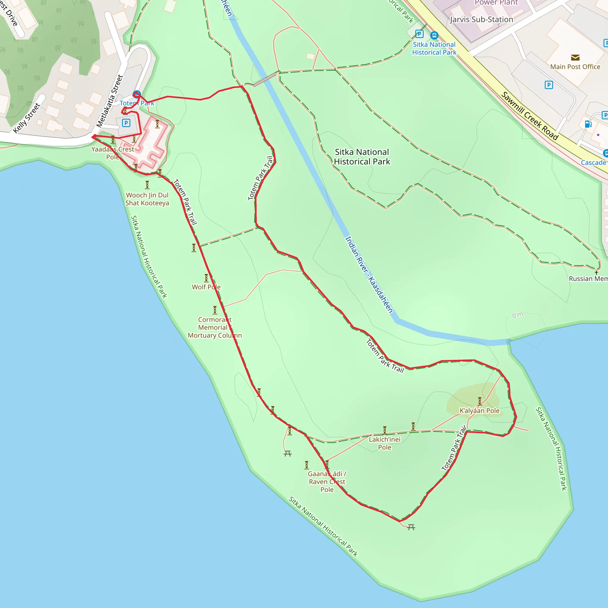 Totem Park Trail mobile static map