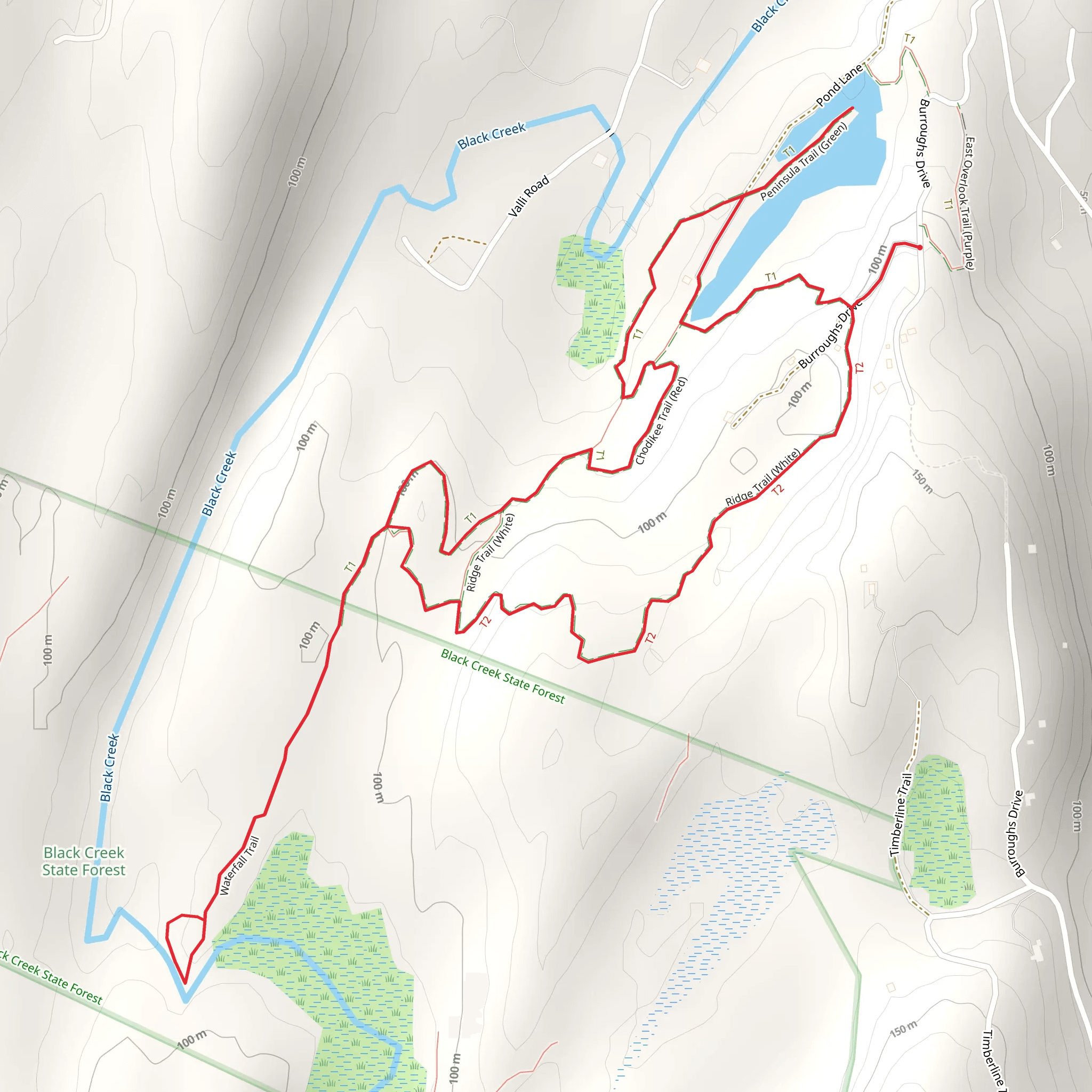 Black Creek State Forest mobile static map