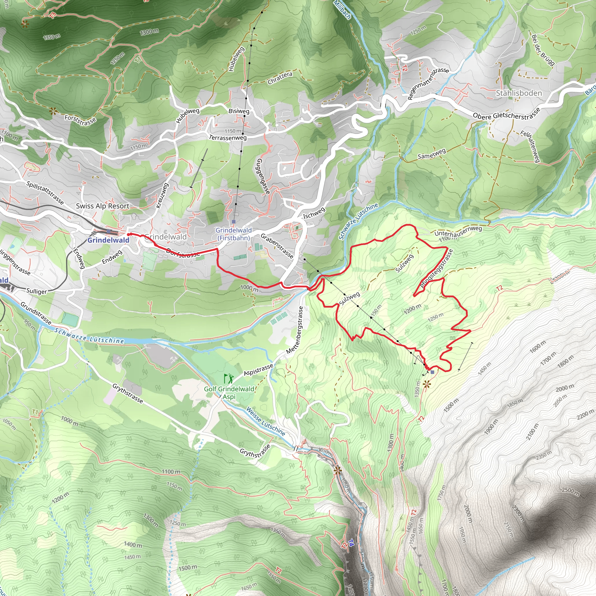 Grindelwald- Pfingstegg mobile static map