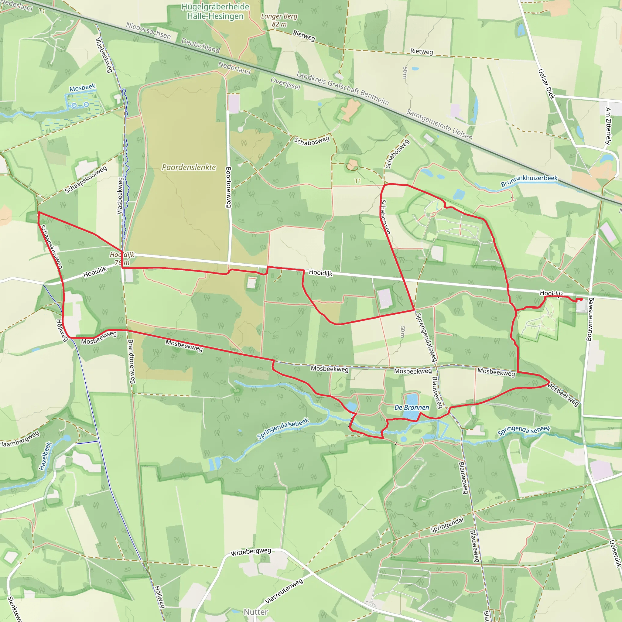 Uitzichttoren and De Bronnen via Mosbeekweg mobile static map