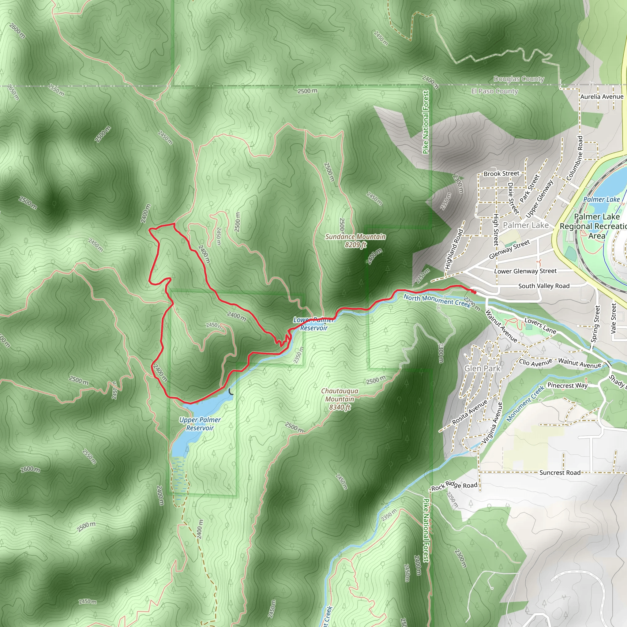 La Deux Réservoirs, Ice Cave Creek and Swank Loop Trail mobile static map