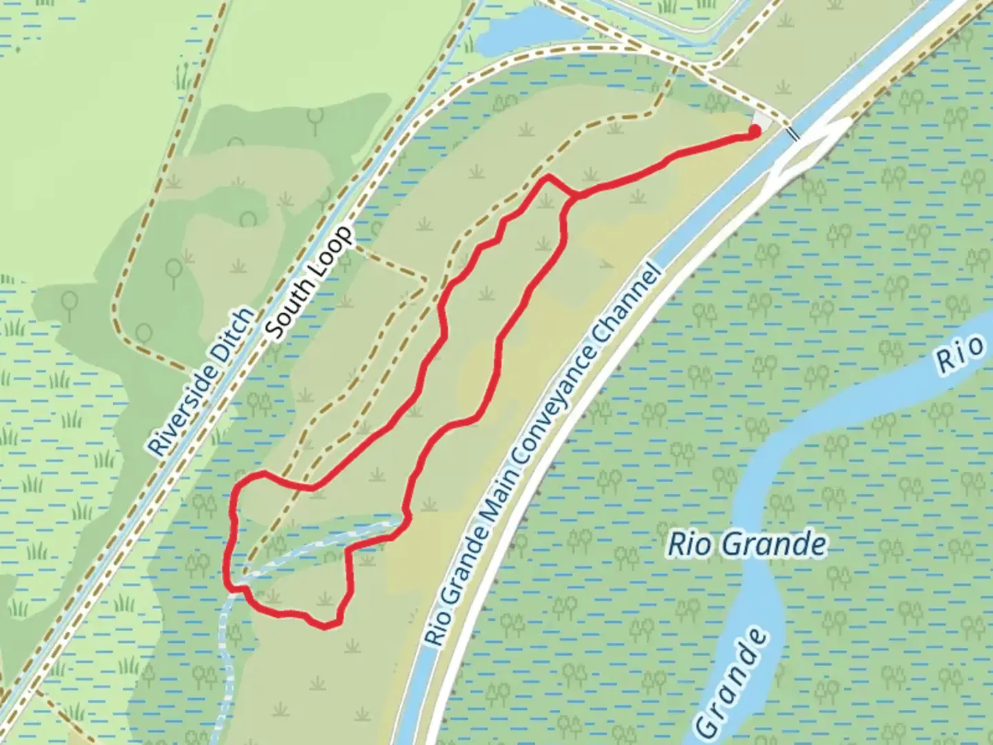 An image depicting the trail Rio Viejo Loop Trail and its surrounding area.