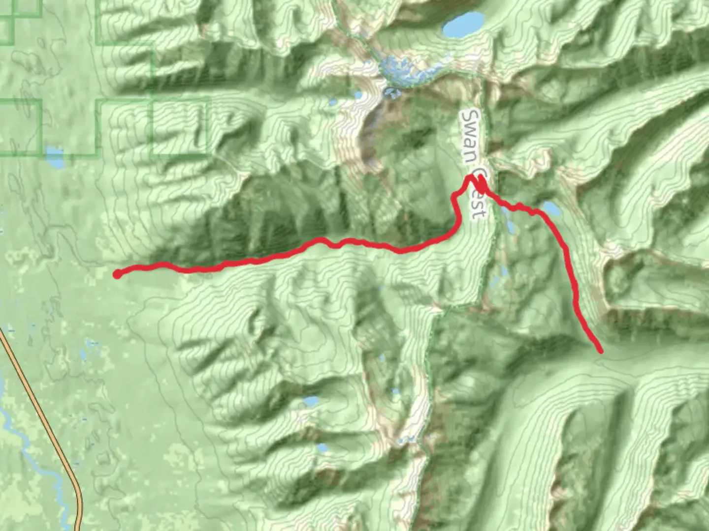 An image depicting the trail Lion - Palisade Trail and its surrounding area.