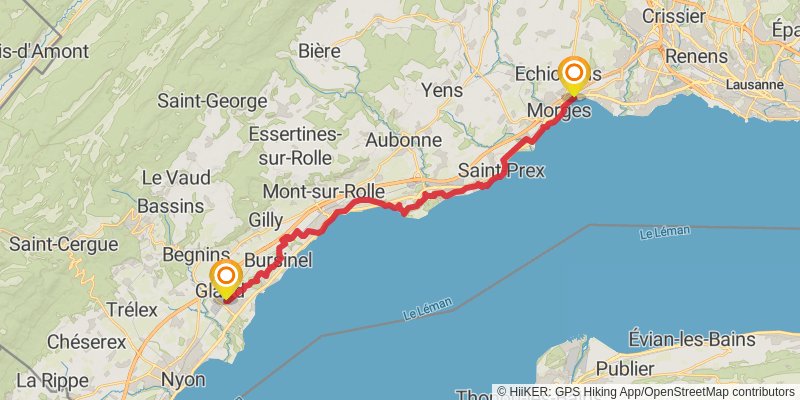 Camino Rankweil-Geneva stage 22 Map