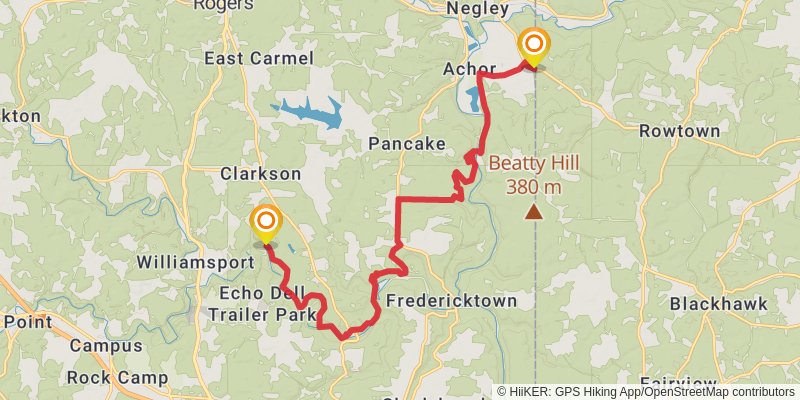 North Country Trail - Ohio stage 86 Map