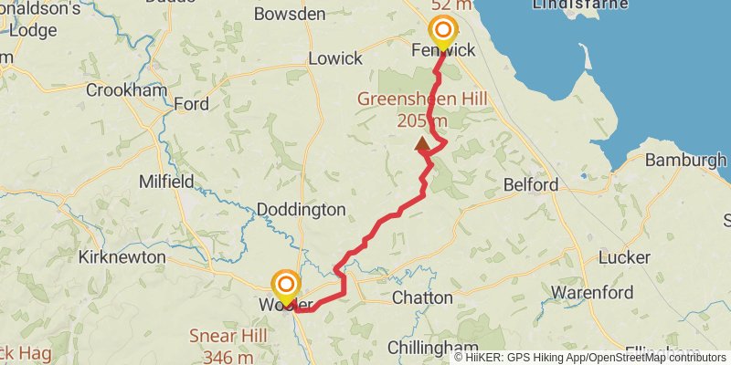St Cuthbert's Way stage 5 Map