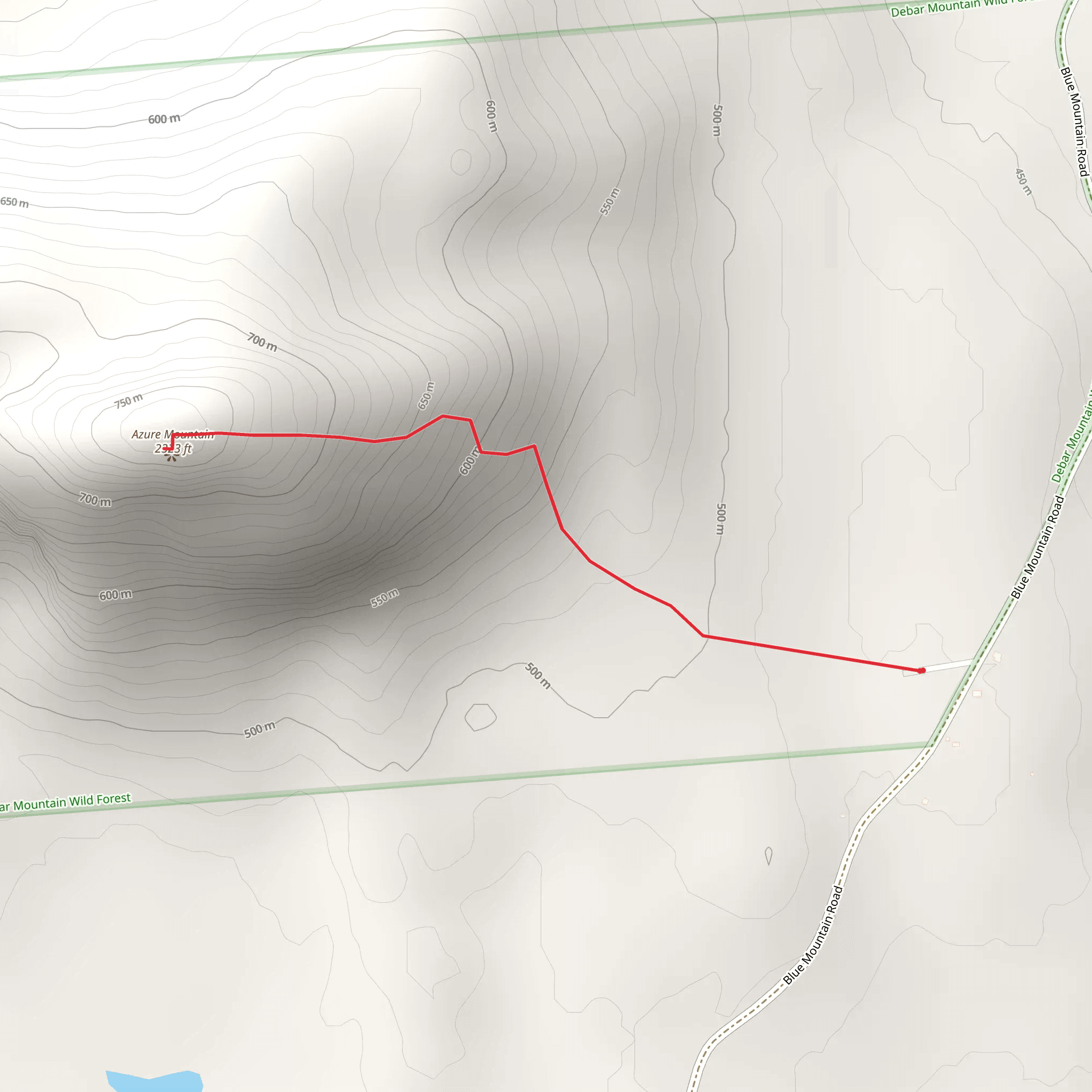 Azure Mountain Trail mobile static map