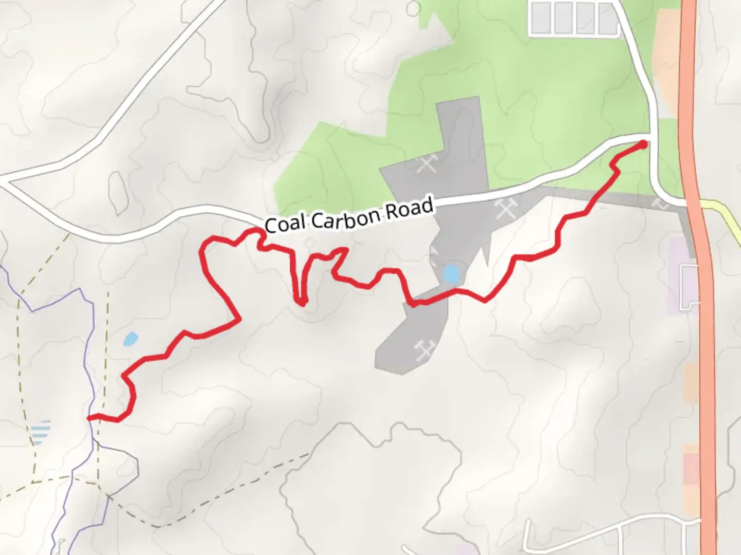 An image depicting the trail Northeastern portion of High Desert Trail System and its surrounding area.
