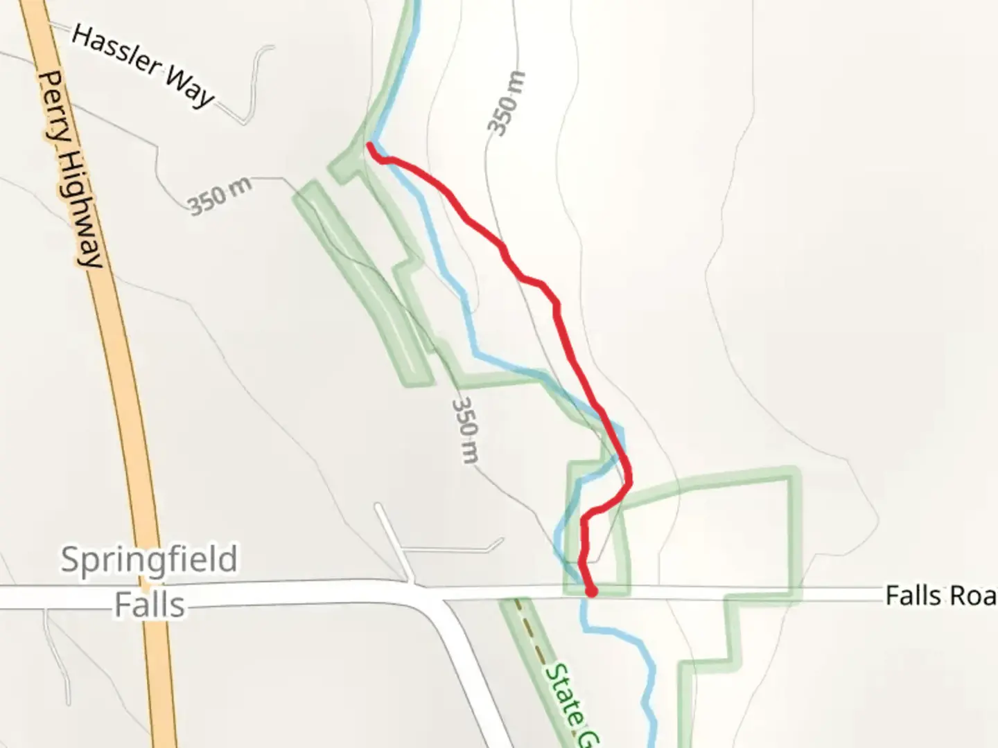 An image depicting the trail Hunters Run Trail and its surrounding area.