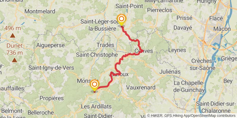 Chemin de Cluny stage 2 Map