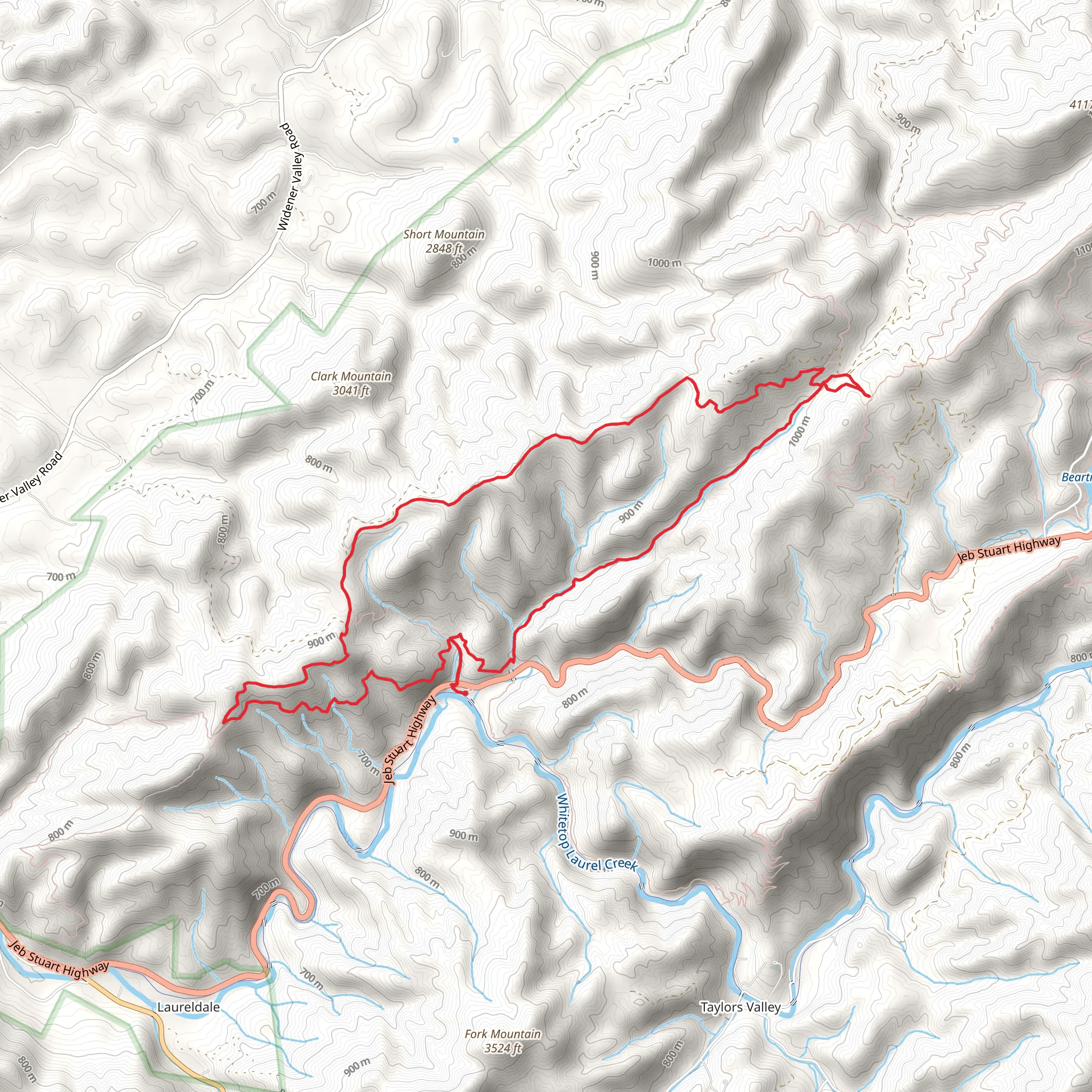 Iron Mountain and Feather Camp Loop Trail mobile static map